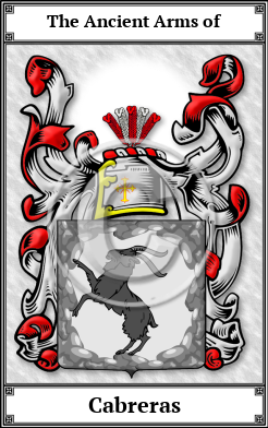 Cabreras Family Crest Download (JPG)  Book Plated - 150 DPI