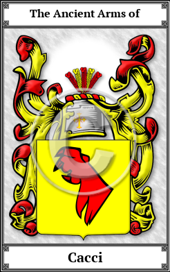 Cacci Family Crest Download (JPG)  Book Plated - 150 DPI