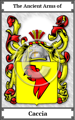 Caccia Family Crest Download (JPG)  Book Plated - 150 DPI