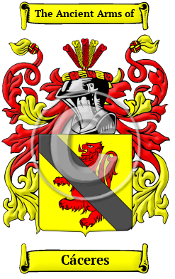 Cáceres Family Crest Download (JPG) Heritage Series - 300 DPI