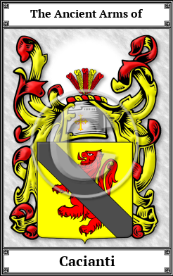 Cacianti Family Crest Download (JPG)  Book Plated - 150 DPI