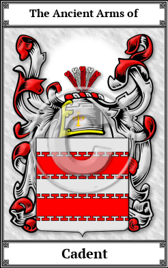 Cadent Family Crest Download (JPG)  Book Plated - 150 DPI