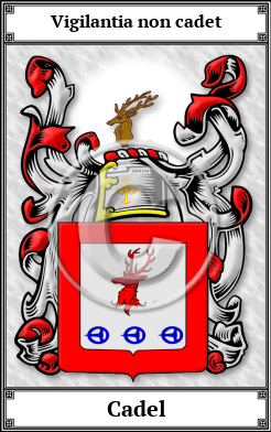 Cadel Family Crest Download (JPG)  Book Plated - 150 DPI