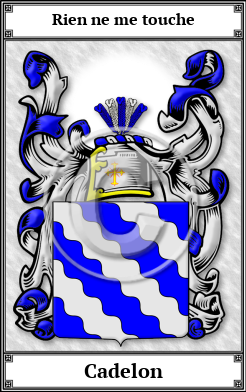 Cadelon Family Crest Download (JPG)  Book Plated - 150 DPI