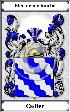 Cadier Family Crest Download (JPG)  Book Plated - 150 DPI