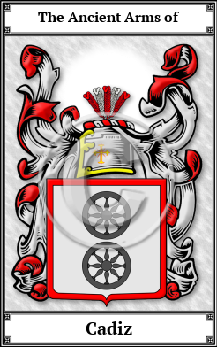 Cadiz Family Crest Download (JPG)  Book Plated - 150 DPI