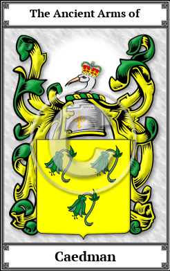 Caedman Family Crest Download (JPG) Book Plated - 600 DPI