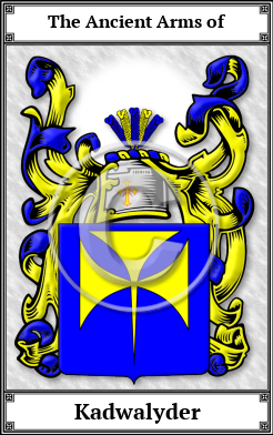 Kadwalyder Family Crest Download (JPG)  Book Plated - 150 DPI