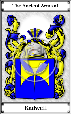 Kadwell Family Crest Download (JPG)  Book Plated - 150 DPI