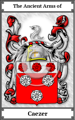 Caezer Family Crest Download (JPG)  Book Plated - 150 DPI