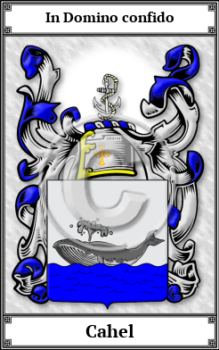 Cahel Family Crest Download (JPG)  Book Plated - 150 DPI