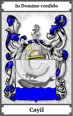 Cayil Family Crest Download (JPG)  Book Plated - 150 DPI