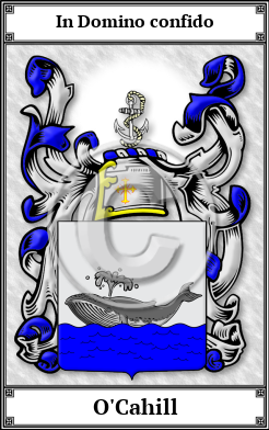 O'Cahill Family Crest Download (JPG)  Book Plated - 150 DPI
