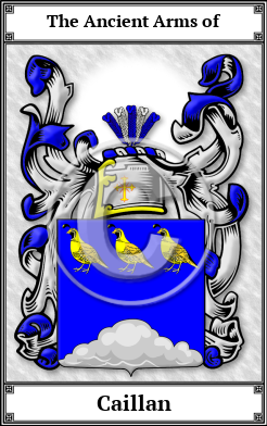 Caillan Family Crest Download (JPG) Book Plated - 600 DPI