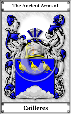 Cailleres Family Crest Download (JPG)  Book Plated - 150 DPI