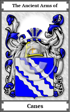 Canes Family Crest Download (JPG)  Book Plated - 150 DPI