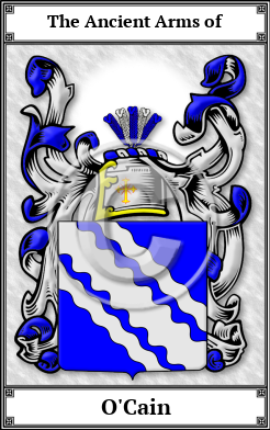 O'Cain Family Crest Download (JPG) Book Plated - 600 DPI