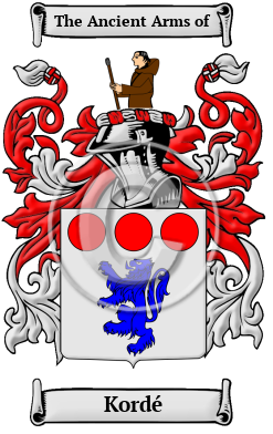 Kordé Family Crest Download (JPG) Heritage Series - 300 DPI