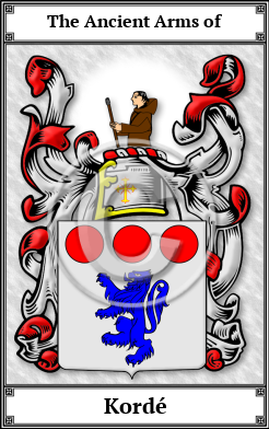 Kordé Family Crest Download (JPG)  Book Plated - 150 DPI