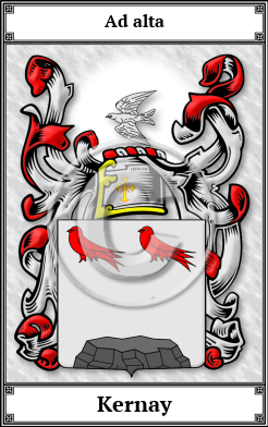 Kernay Family Crest Download (JPG)  Book Plated - 150 DPI