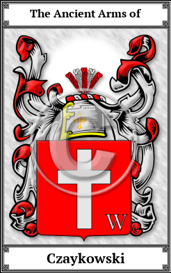 Czaykowski Family Crest Download (JPG)  Book Plated - 150 DPI