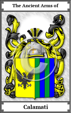Calamati Family Crest Download (JPG)  Book Plated - 150 DPI