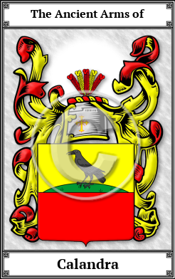 Calandra Family Crest Download (JPG)  Book Plated - 150 DPI
