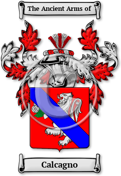 Calcagno Family Crest Download (jpg) Legacy Series - 150 DPI