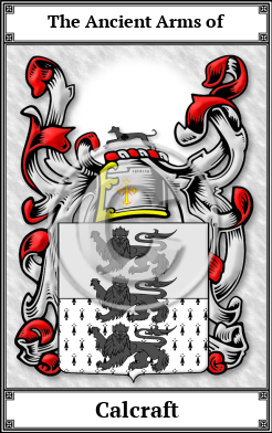 Calcraft Family Crest Download (JPG)  Book Plated - 150 DPI