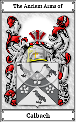 Calbach Family Crest Download (JPG)  Book Plated - 150 DPI