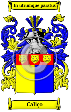 Caliço Family Crest Download (JPG) Heritage Series - 300 DPI