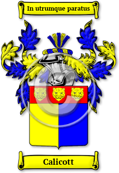 Calicott Family Crest Download (jpg) Legacy Series - 150 DPI