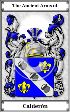 Calderón Family Crest Download (JPG)  Book Plated - 150 DPI