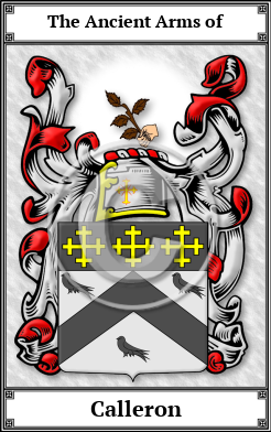Calleron Family Crest Download (JPG)  Book Plated - 150 DPI
