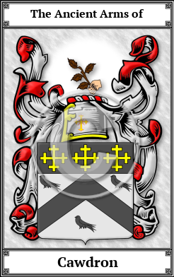 Cawdron Family Crest Download (JPG)  Book Plated - 150 DPI