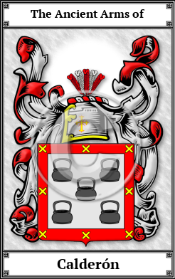 Calderón Family Crest Download (JPG) Book Plated - 600 DPI