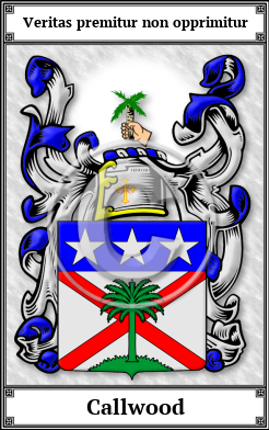 Callwood Family Crest Download (JPG)  Book Plated - 150 DPI