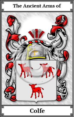 Colfe Family Crest Download (JPG)  Book Plated - 150 DPI