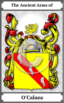 O'Calans Family Crest Download (JPG) Book Plated - 150 DPI