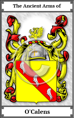O'Calens Family Crest Download (JPG)  Book Plated - 150 DPI