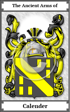 Calender Family Crest Download (JPG) Book Plated - 600 DPI