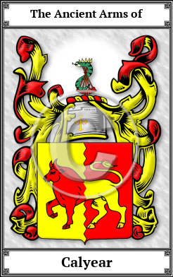 Calyear Family Crest Download (JPG) Book Plated - 600 DPI