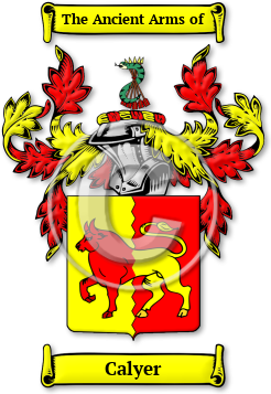 Calyer Family Crest Download (jpg) Legacy Series - 150 DPI