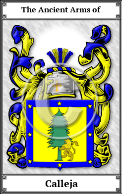 Calleja Family Crest Download (JPG)  Book Plated - 150 DPI