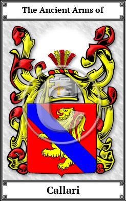 Callari Family Crest Download (JPG)  Book Plated - 150 DPI