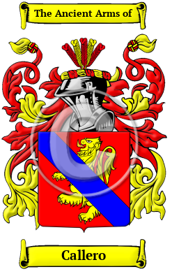 Callero Family Crest/Coat of Arms
