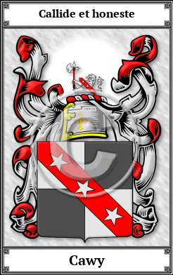 Cawy Family Crest Download (JPG)  Book Plated - 150 DPI
