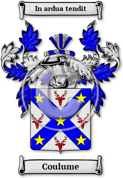 Coulume Family Crest Download (jpg) Legacy Series - 150 DPI