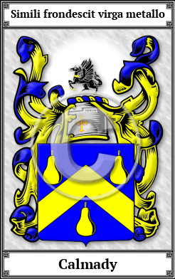 Calmady Family Crest Download (JPG)  Book Plated - 150 DPI
