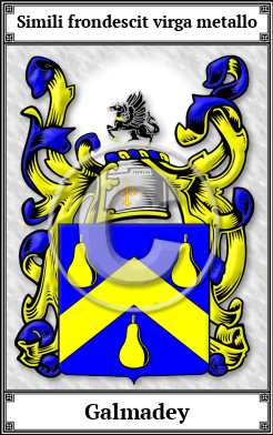 Galmadey Family Crest Download (JPG)  Book Plated - 150 DPI